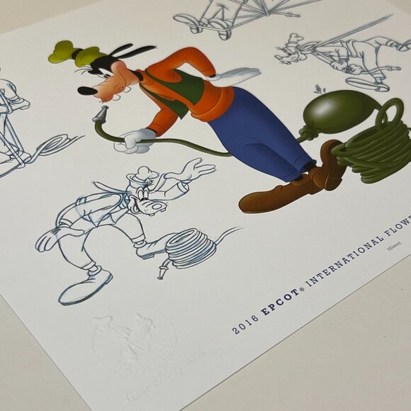 Walt Disney World Epcot Flower & Garden Festival Print Set Mickey Goofy Donald - Picture 7 of 7